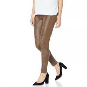 Lysse Trent Ponte Knit Leggings Faux Embossed